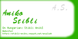 aniko stibli business card