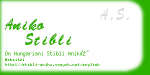 aniko stibli business card